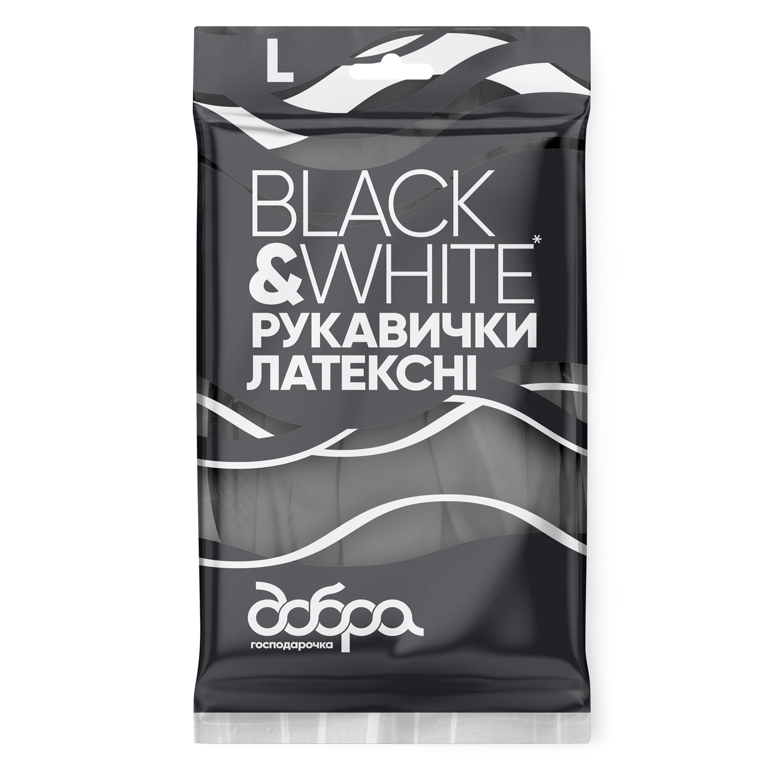 Латексні рукавички Black&White, розмір L