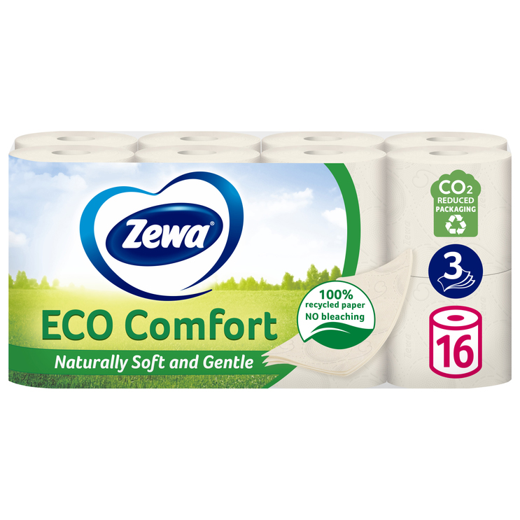 Zewa туал. бум. Eco Comfort 150 отр. 3 сл. 16 шт.