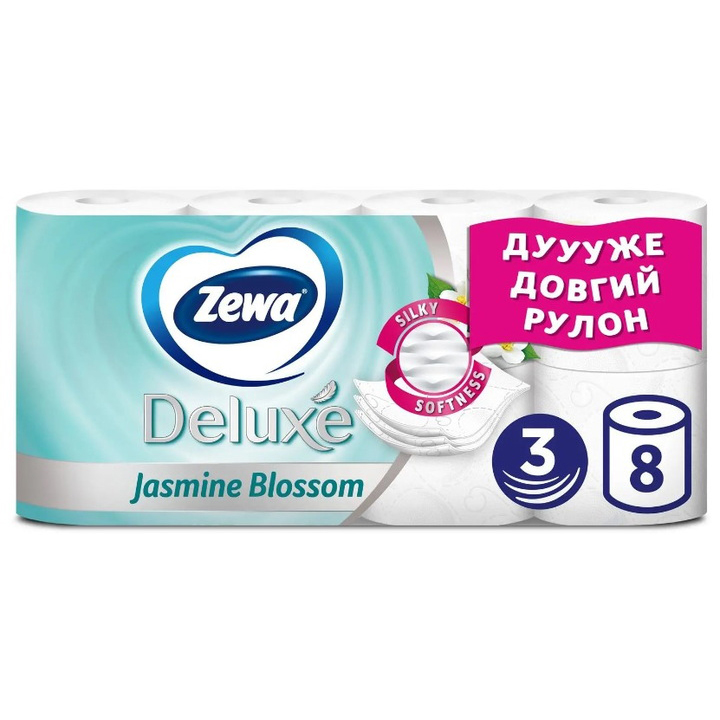 Zewa туал. бум. Deluxe Жасмин 3 сл. 8 шт