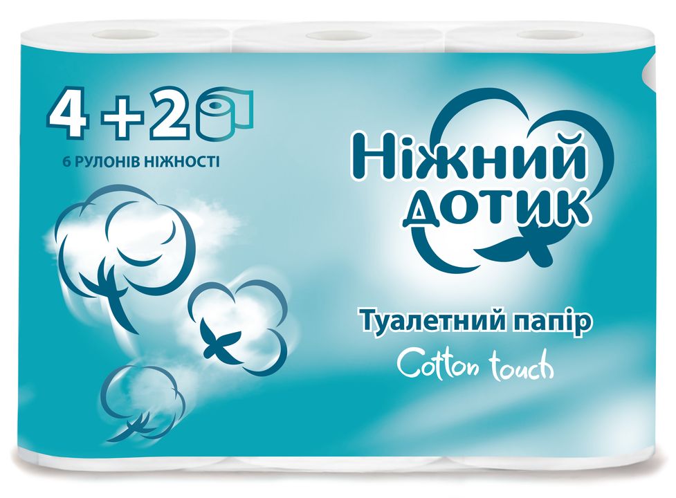 Ніжний дотик туал папір 4+2шт 2ш