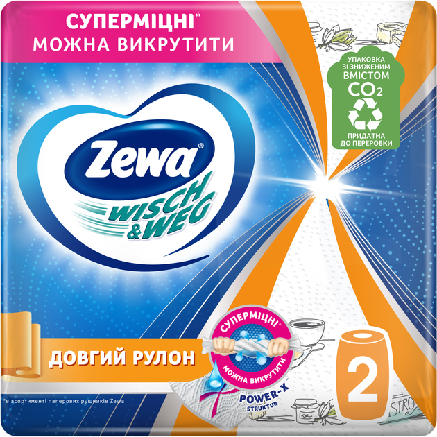 Zewa бум. пол. W&W  Design,  2 шт