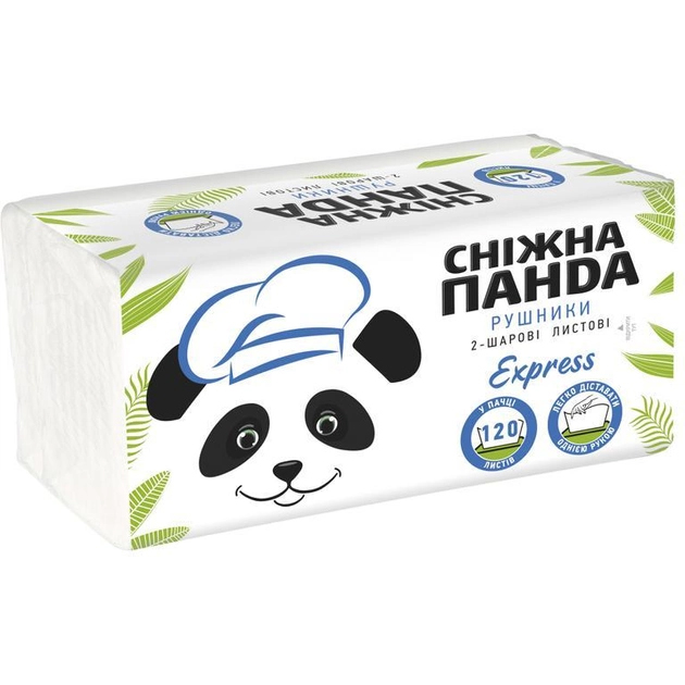 Сніжна панда рушники листові Експрес 2шари 120листів