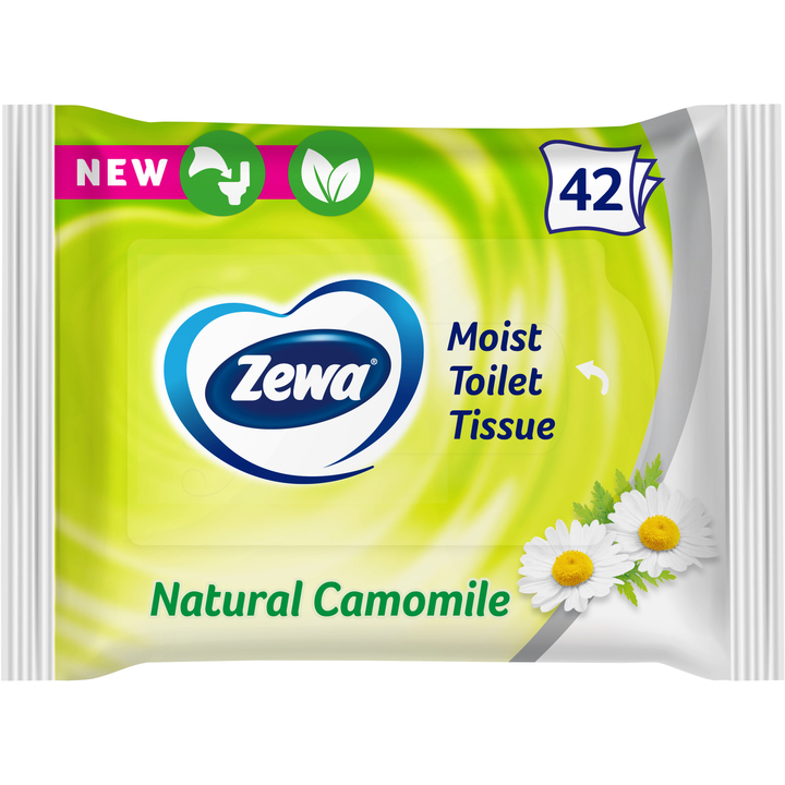 Zewa туал. бум. влажная Natural Camomile moist 42 шт 6786