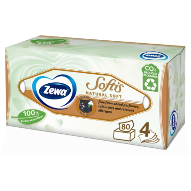 Zewa салф. Softis Natural Soft 80 шт