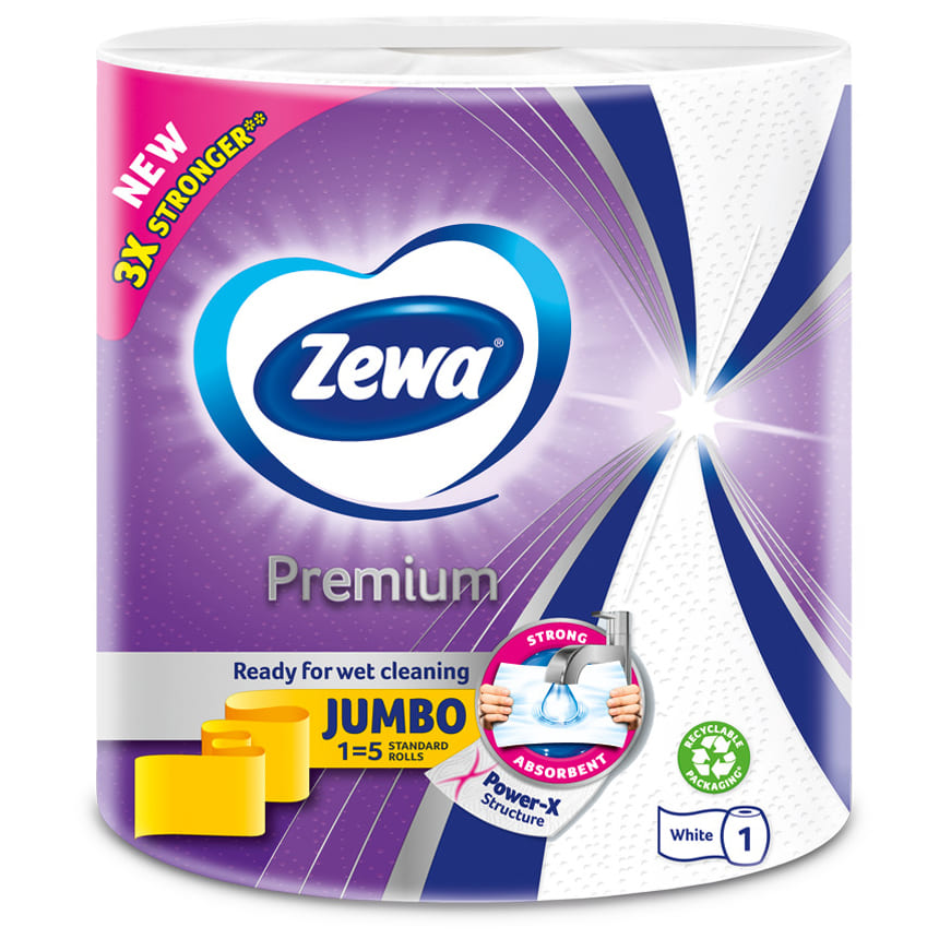 Zewa бум. пол. Premium Jumbo, 1 рулон