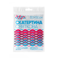 Скатертина святкова Добра господарочка, біла, 120х150 см, 1 шт