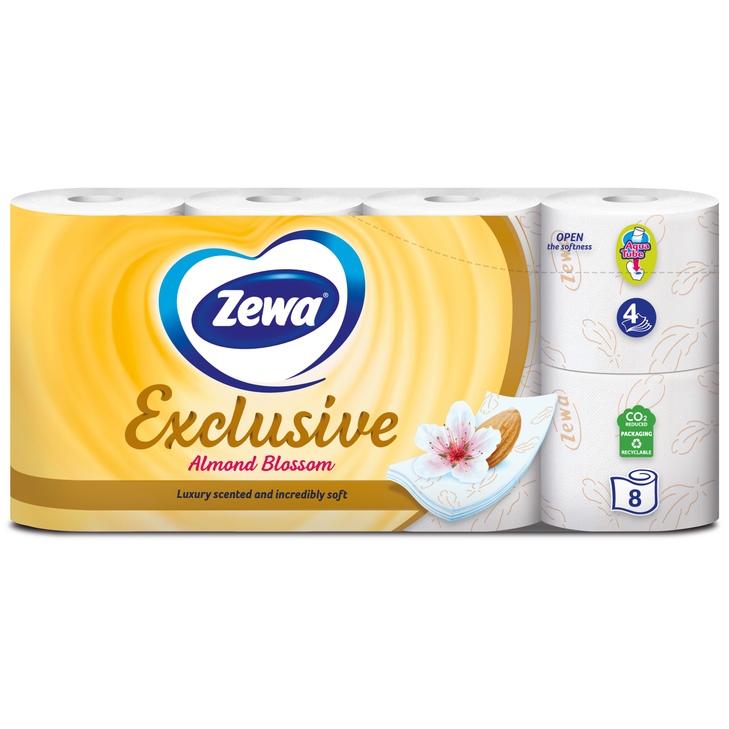 Zewa туал. бум. Exclusive Almond Milk 8 шт