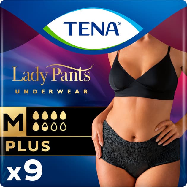 725264 Підгузники-труси TENA Lady Pants Plus M, Black, 9шт