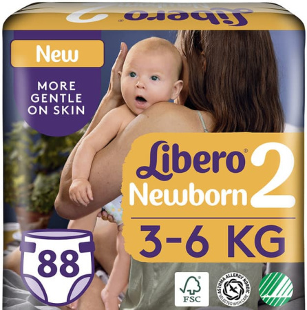 6515-00 Libero Newborn 2 (3-6кг) 88 шт