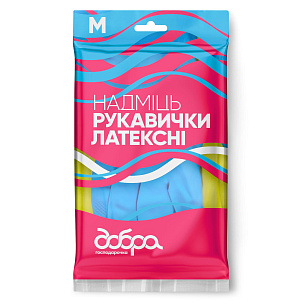 Латексні рукавички Надміць, розмір M