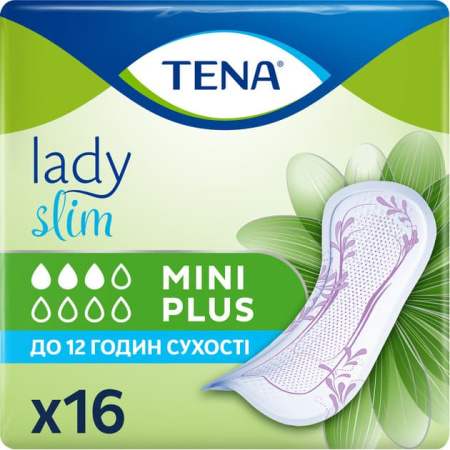 760316-00 Прокладки урологічні жіночі Tena Lady Slim Mini Plus 16 шт 7%
