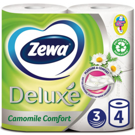 Zewa туал. бум. Deluxe Ромашка белая 3 сл. 4 шт  3275