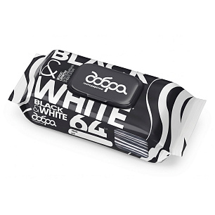 Серветки вологі господарські універсальні для прибирання BLACK&WHITE, 64 шт