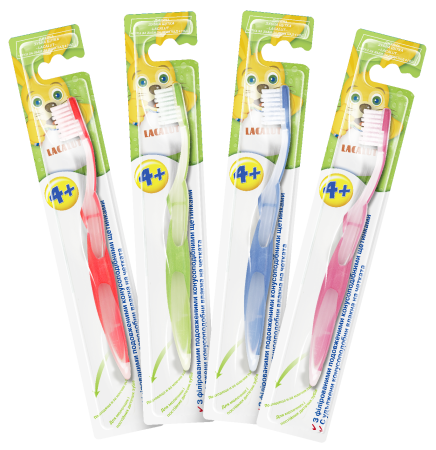 Лакалут дитяча зубна щітка 4+