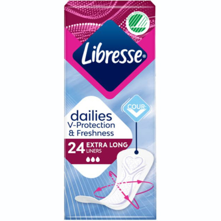 5855-12 Пр-дки щоденні Libresse Daily Fresh Extra Long, 24 шт