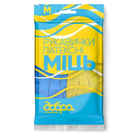 Латексні рукавички Добра господарочка Міць, розмір М