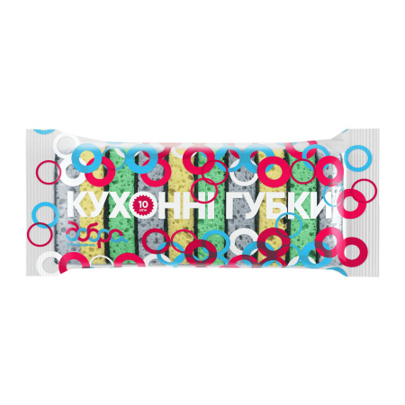 ДГ Кухонна губка GRAY 10 шт