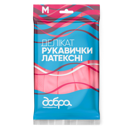 Латексні рукавички Добра господарочка Делікат, розмір M